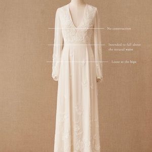 Wedding dress. BHLDN Anthropologie. Size 4. BHLDN Nassau gown. Boho wedding.